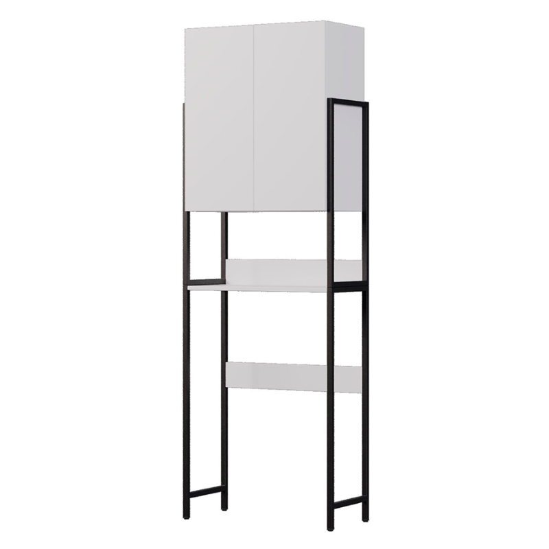 Стеллаж Melodia Комфорт полки и дверцы 300 белый (из 2 частей) MFR80060WT