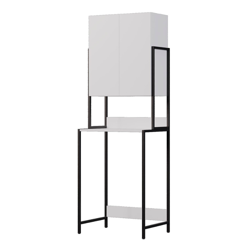 Стеллаж Melodia Комфорт полки и дверцы 465 белый (из 2 частей) MFR80062WT