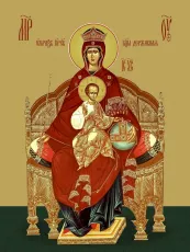 Державная икона Богородицы печатная (холст на дереве)