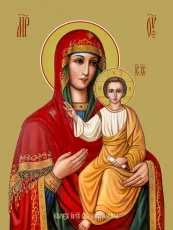 Феодоровская (Костромская) икона Богородицы печатная (холст на дереве)