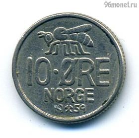 Норвегия 10 эре 1959