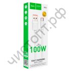 Кабель USB - Type-C HOCO X115 , 1.0м, 5A, белый
