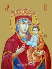 Юровичская икона Богородицы печатная (холст на дереве)
