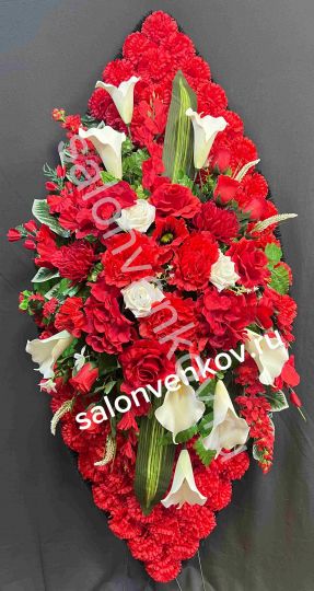 Элитный искусственный траурный венок N26, РАЗМЕР 110см,125см,140см,160см,180см