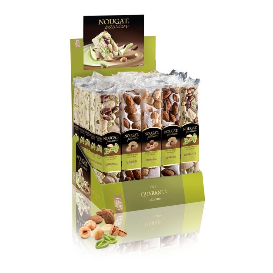 Торроне фисташковый 100 г, Torrone con pistacchio, Quaranta, 100 g
