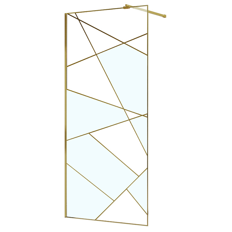 Душевая перегородка Azario Walk-In 90x195 брашированное золото AZ-271-90-BGL-CGP
