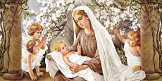 Яблочный цвет икона печатная (холст на дереве)