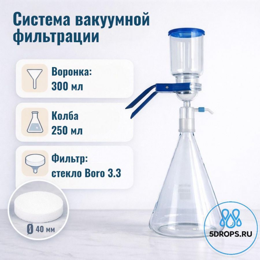 Система вакуумной фильтрации "MicroFilter-Labdevices", приемная колба 250 мл, воронка на 300 мл