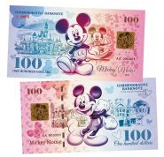 100 долларов США — Микки Маус (Mickey Mouse). UNСB. Памятная сувенирная банкнота . UNC Oz Msh WB