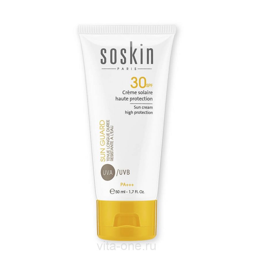 Солнцезащитный крем SPF 30 SOSKIN SPF30 Sun Cream High Protection SPF30 50 мл