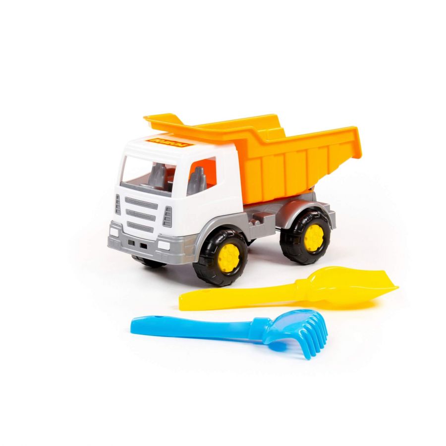 Набор №183: "Мираж", автомобиль-самосвал + лопатка №5, грабельки №5