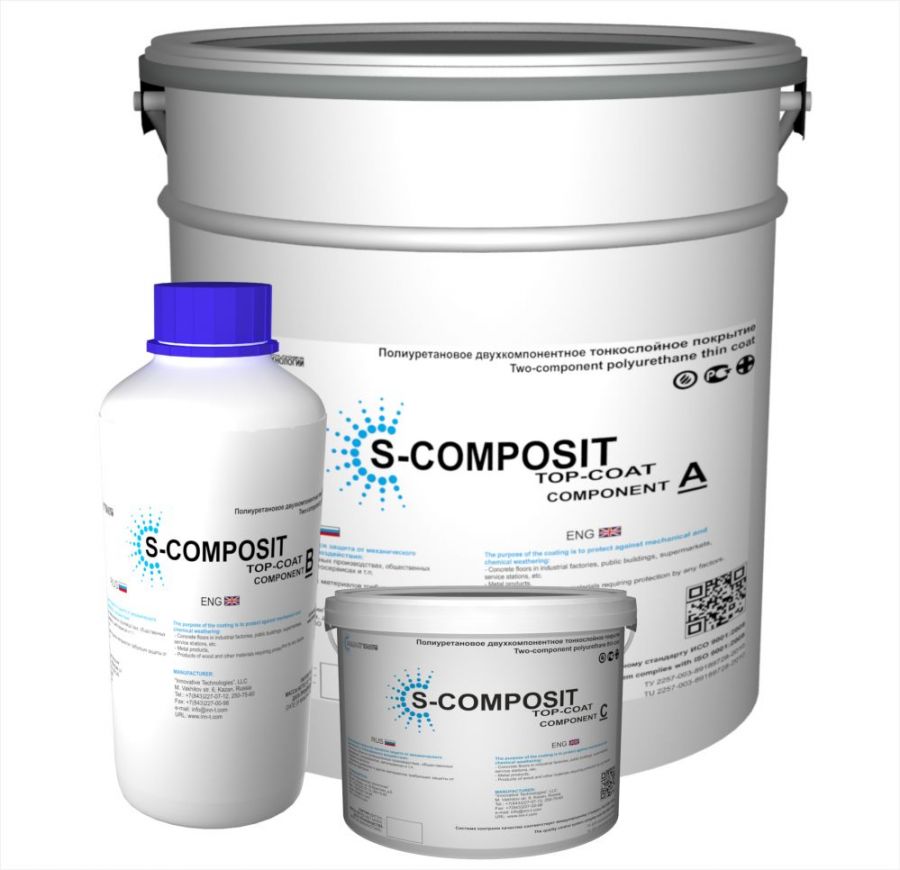 S-COMPOSIT TOP-COAT (ZN) 20 кг. Краска цинковая атмосферостойкая.