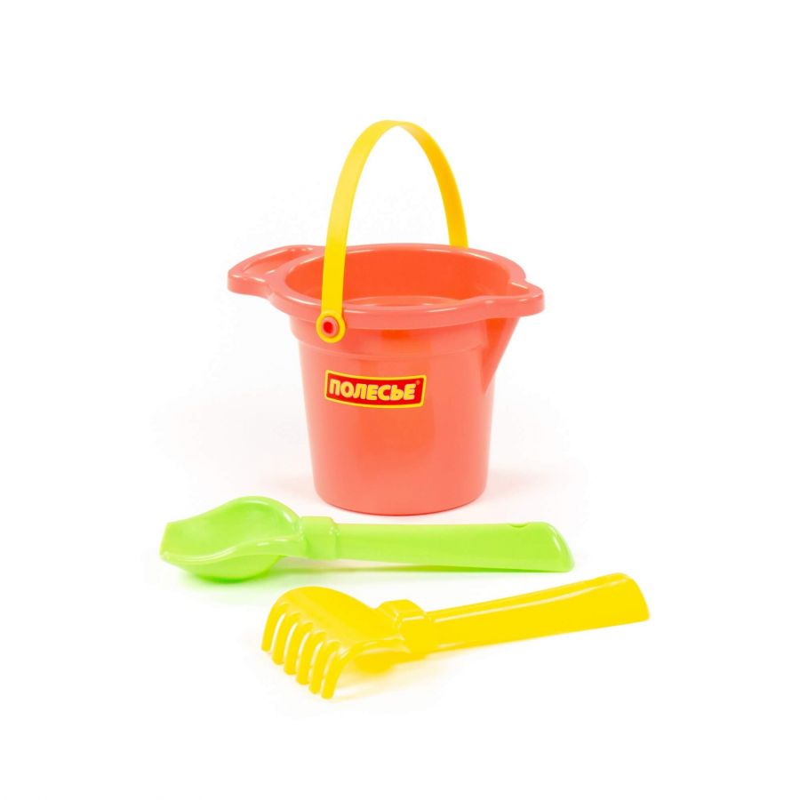 Набор №148: ведро малое с носиком, совок №2, грабельки №2
