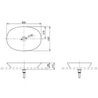 Белая раковина-чаша Toto Neorest 60 L4706E#XW схема 4