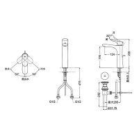 Смеситель для раковины Toto NC TLG01304R схема 2