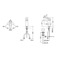 Смеситель для раковины Toto NC TLG01301R схема 2