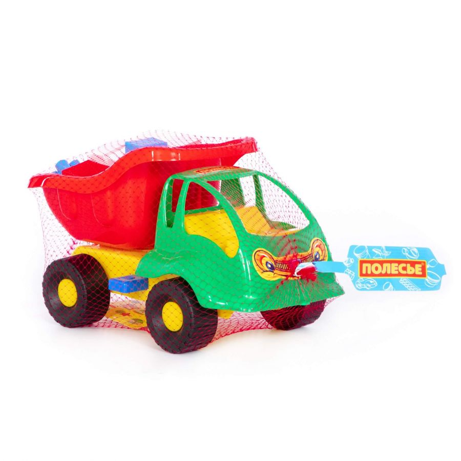 Набор №52: "Муравей", автомобиль-самосвал + конструктор "Строитель" (12 элементов)