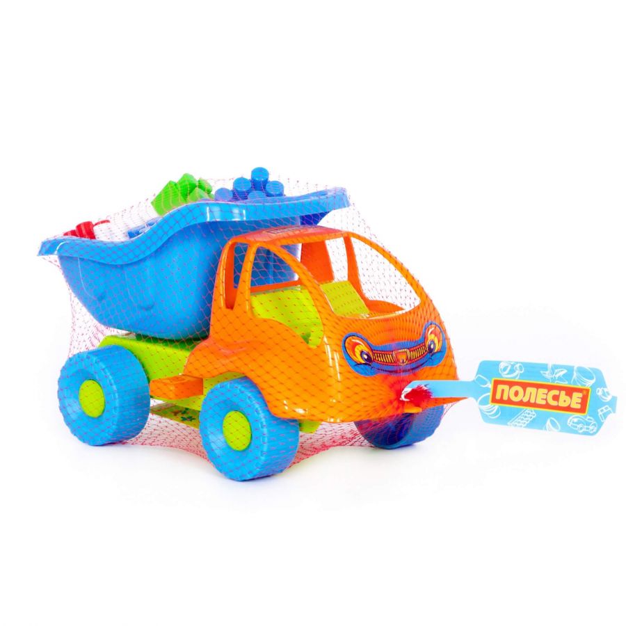 Набор №52: "Муравей", автомобиль-самосвал + конструктор "Строитель" (12 элементов)