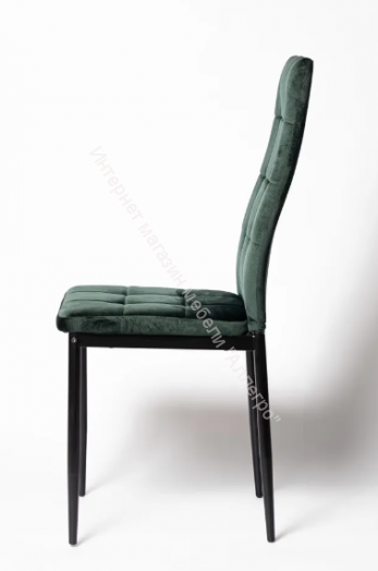 Кухонный стул "DC 4032B" Зелёный велюр/опоры чёрные