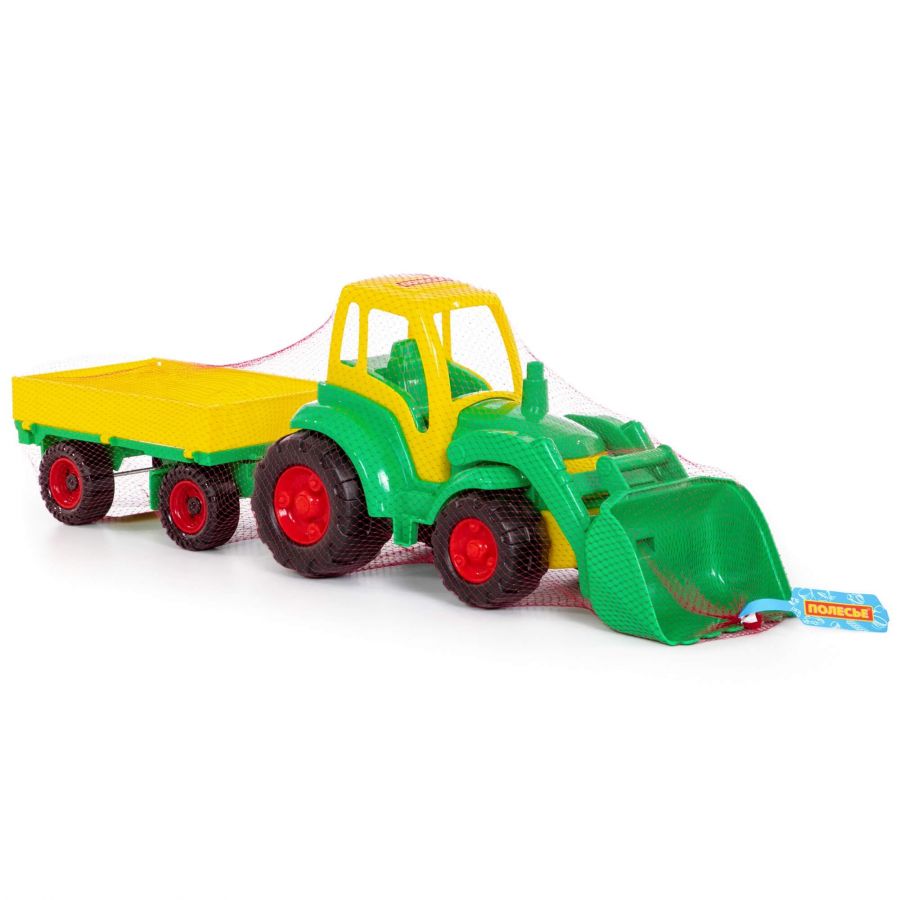 "Чемпион", трактор с ковшом и прицепом (в сеточке)