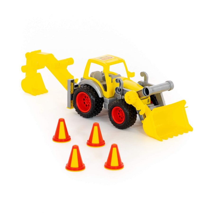 "КонсТрак", трактор-погрузчик с ковшом (в сеточке)