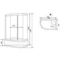 Душевая кабина Timo Standart 110х85 T-6610S без гидромассажа схема 3