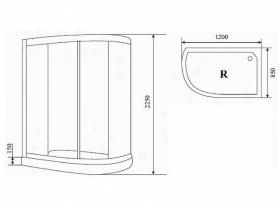 Душевая кабина Timo Comfort 120x85 T-8802L с гидромассажем ФОТО