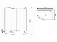 Душевая кабина Timo Comfort 120x85 T-8802L с гидромассажем схема 4