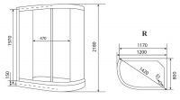 Душевая кабина Timo Eco 120х80 TE-0702 L с гидромассажем схема 4