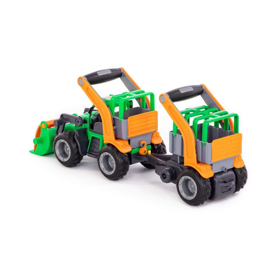 "ГрипТрак", трактор-погрузчик с полуприцепом для животных (в коробке)