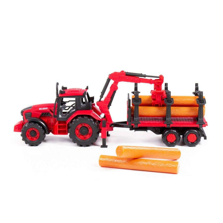 Трактор BELARUS с лесовозом и манипулятором