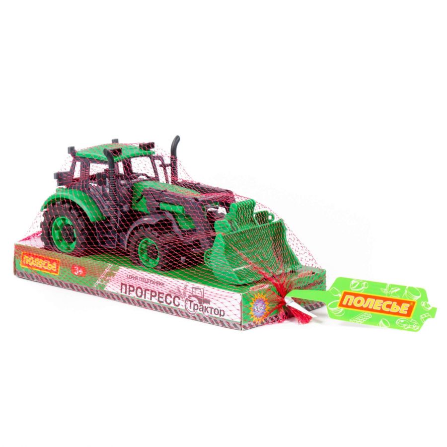 Погрузчик "Прогресс" инерционный (зелёный) (в лотке)