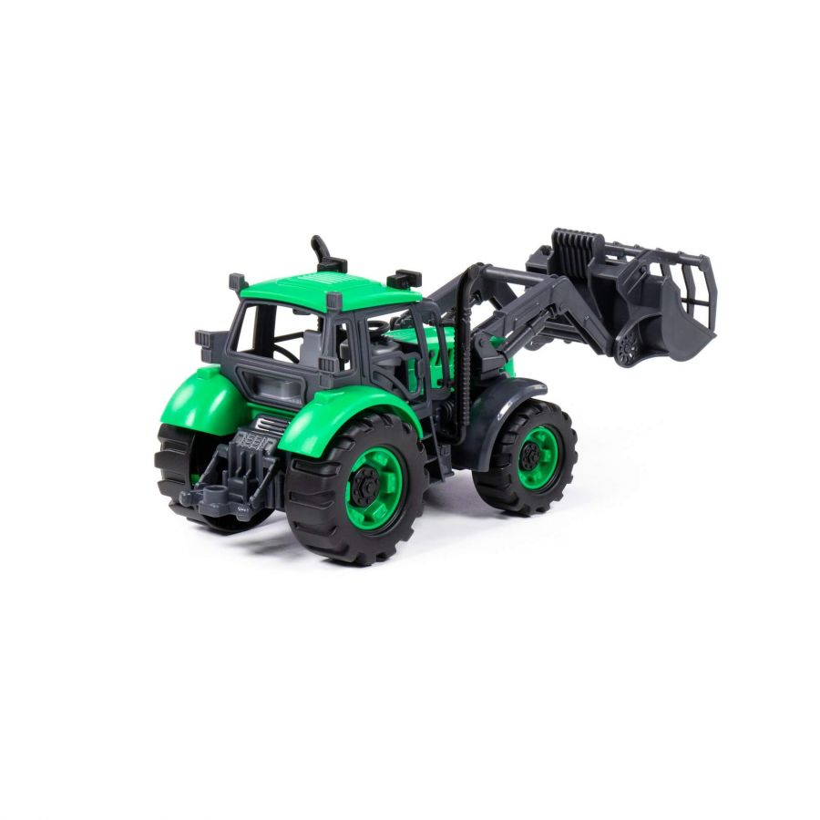 Погрузчик "Прогресс" сельскохозяйственный инерционный (зелёный) (в коробке)