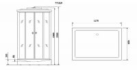 Душевая кабина Niagara Lux NG-7713WL 120x82 с гидромассажем схема 6