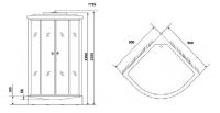 Душевая кабина Niagara Lux NG-7715G 90х90 с гидромассажем схема 6