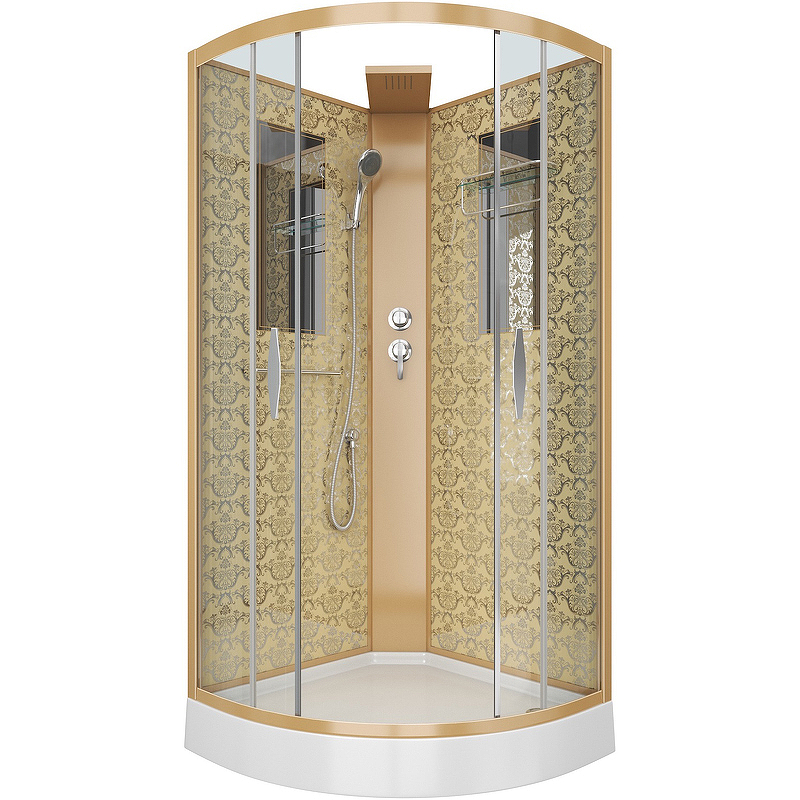 Изображение Душевая кабина Niagara Lux NG-7715GBK 90x90 без гидромассажа