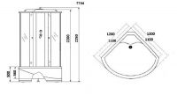Душевая кабина Niagara Lux 120x120 NG-7744G с гидромассажем схема 7