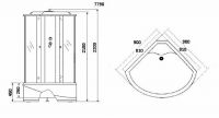 Душевая кабина Niagara Lux NG-7790G 90x90 с гидромассажем схема 5