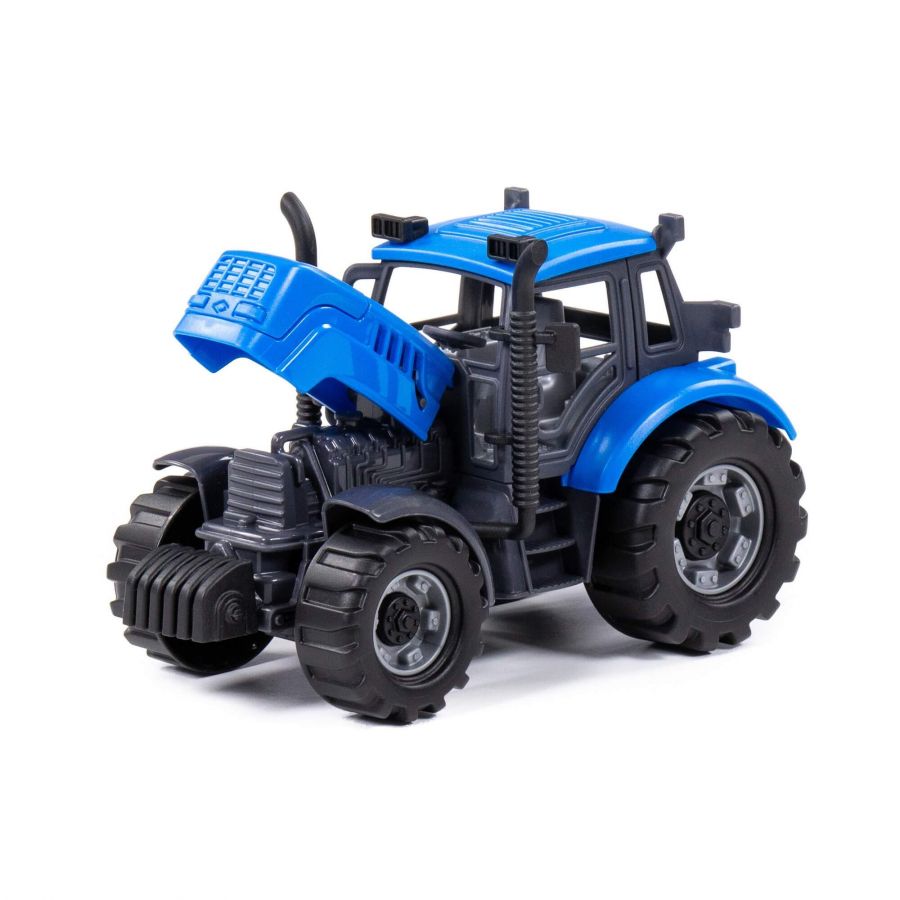 Трактор "Прогресс" инерционный (синий) (в коробке)