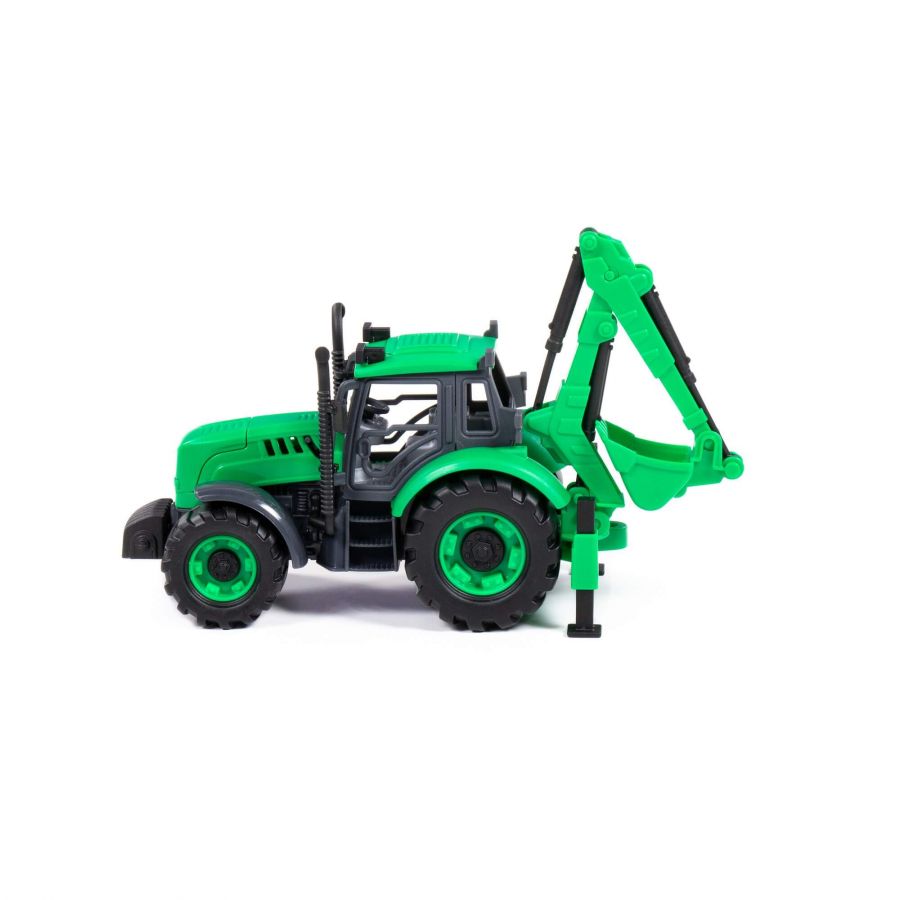 Экскаватор "Прогресс" инерционный (зелёный) (в лотке)