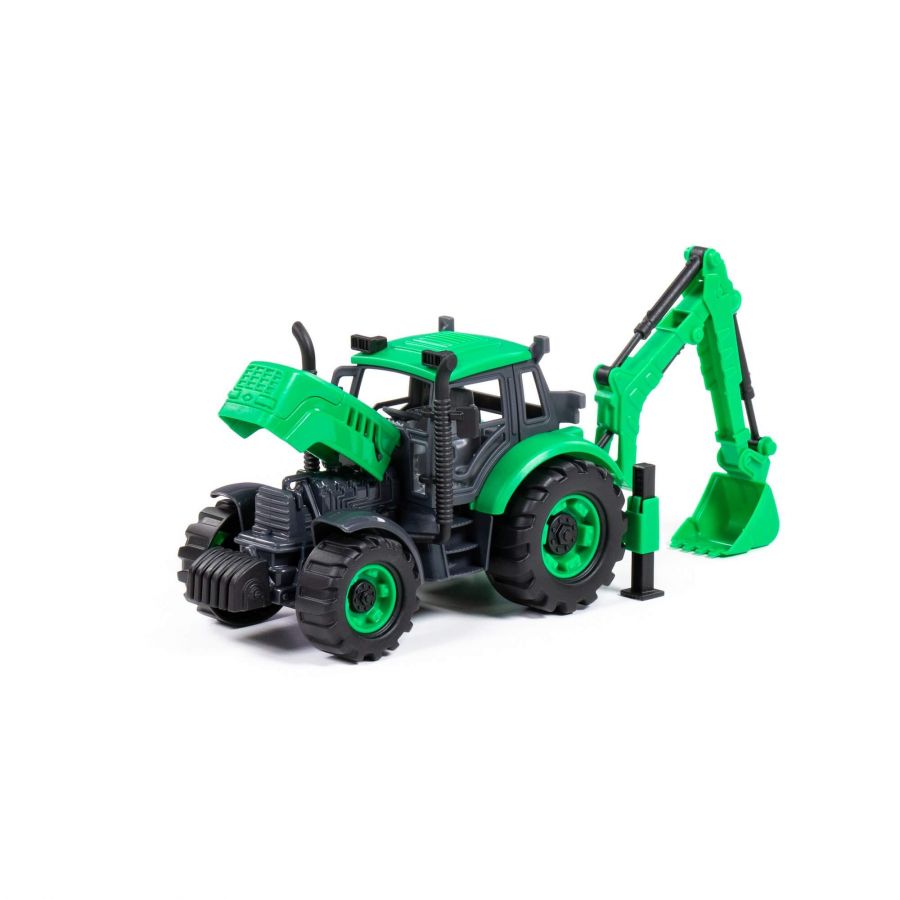 Экскаватор "Прогресс" инерционный (зелёный) (в лотке)