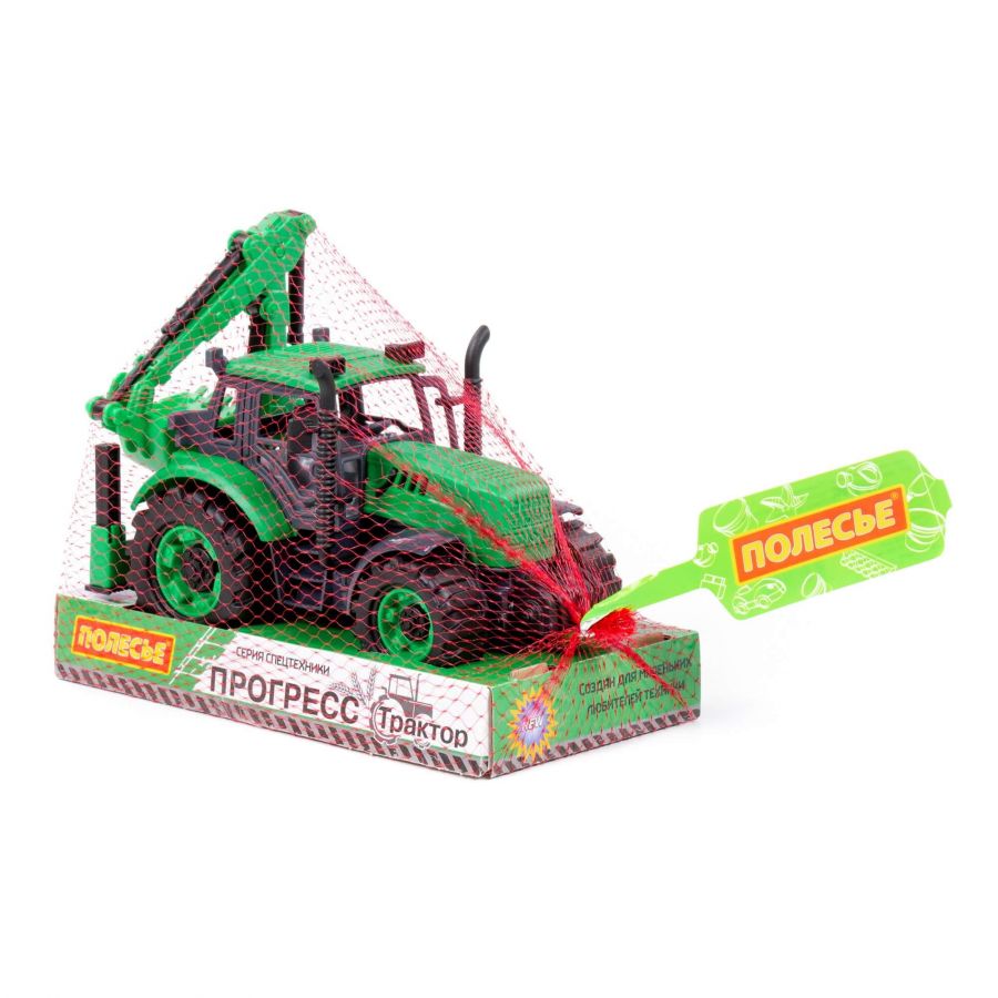 Экскаватор "Прогресс" инерционный (зелёный) (в лотке)