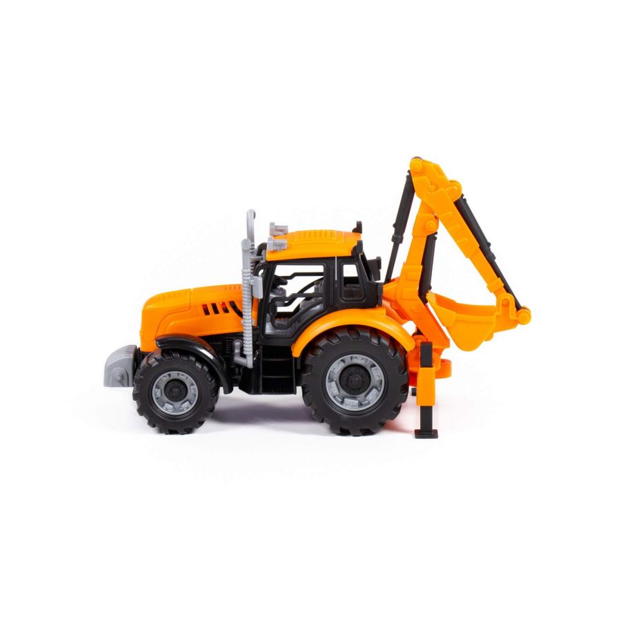 Экскаватор "Прогресс" инерционный (оранжевый) (в коробке)