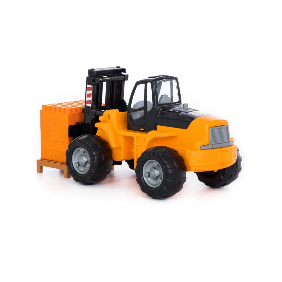 Автокар + конструктор "Супер-Микс" - 30 элементов на поддоне (в сеточке)