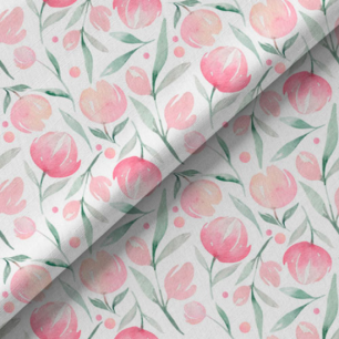 Хлопок Перкаль Акварельные тюльпаны 50х37 limit