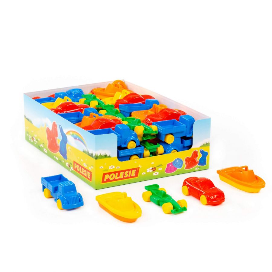 Игрушка транспортная "Мини" (дисплей №1) (в дисплее 64 шт)