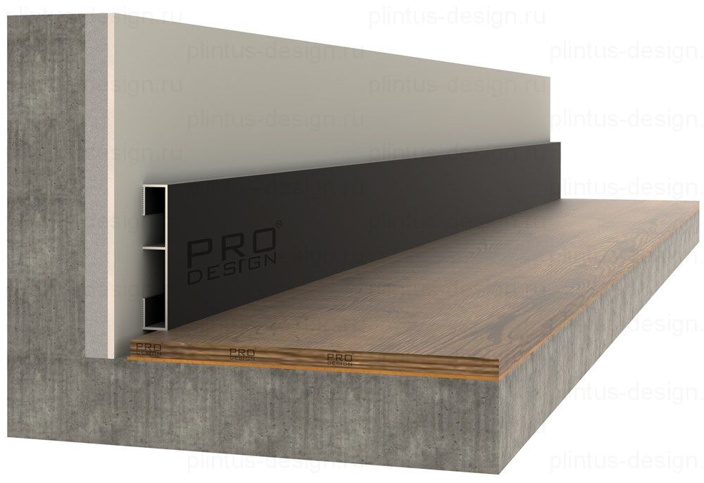 Алюминиевая вставка 1965 Pro Design 80 мм, чёрный муар