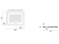 Душевой поддон GSI H 4,5 90x72 схема 2