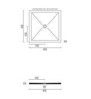 Душевой поддон GSI H2 90x90 схема 2