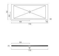 Душевой поддон GSI H2 170x70 схема 2